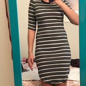 Striped bodycon dress